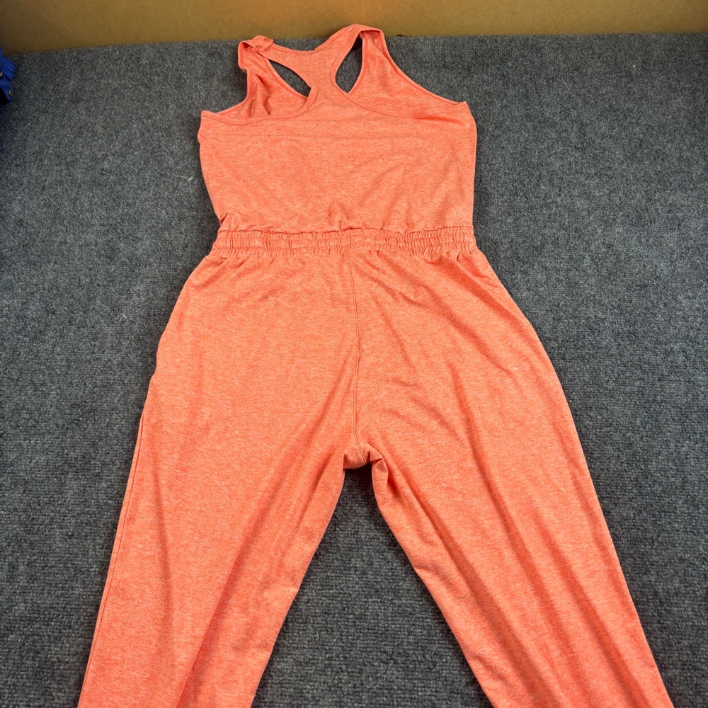 ZYIA Active Womens Heathered Orange Melon One Piece Athletic Jumper Romper Small - Picture 1 of 13